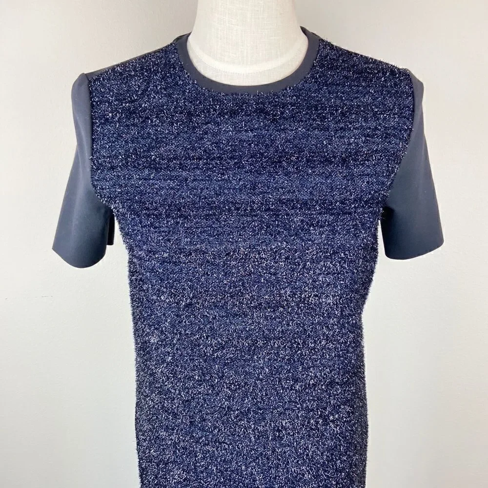 Tory Burch Short-Sleeve Tinsel Shift Dress